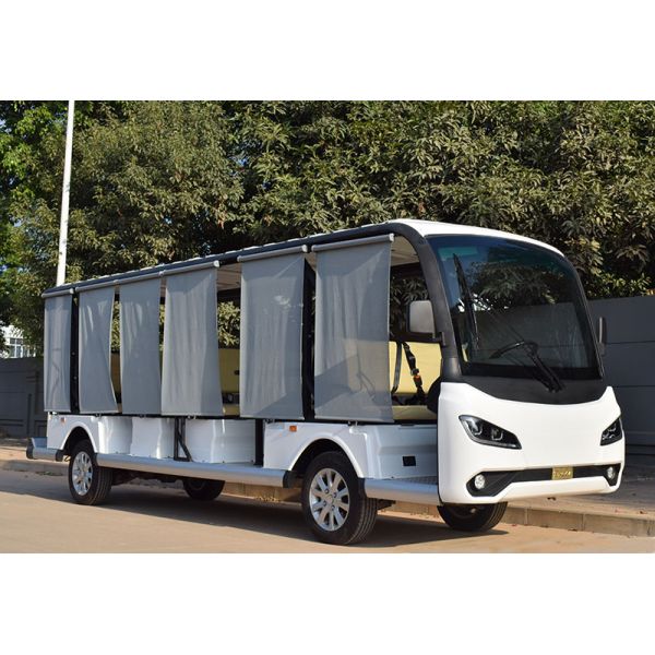 Safe & Comfortable Electric Sightseeing Bus 18 Seats 72V Lithium Battery High Climbing Ability Support Long Range