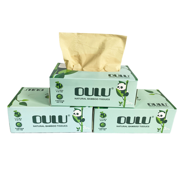 Excellent Custom logo Virgin Bamboo Pulp Absorbent ultra Soft Pack Organic Facial Tissue