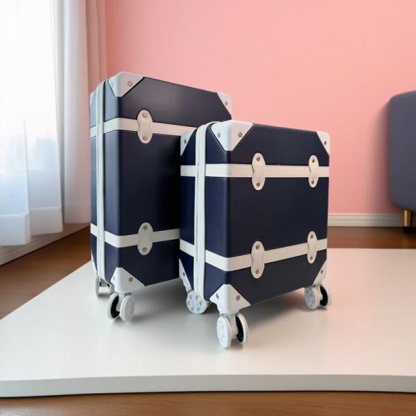 Pastel Belted Retro Suitcase