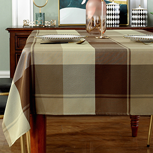 Tablecloth Rectangle Stain Resistant Spillproof Washable Polyester Gingham Table Cloth Outdoor Picnic, Kitchen holiday