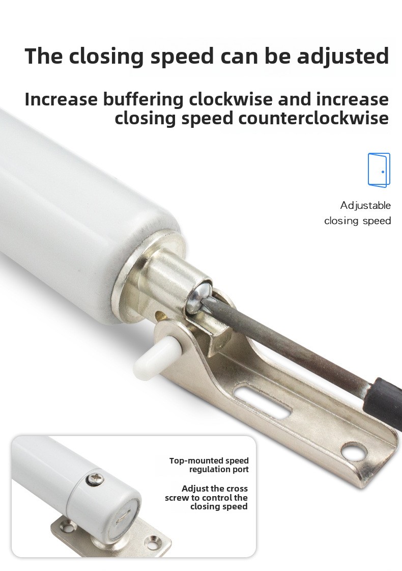 Modern Design Automatic Home Door Closer Silent Pneumatic Hydraulic Buffer Living Room Door Stainless Steel Material Easy