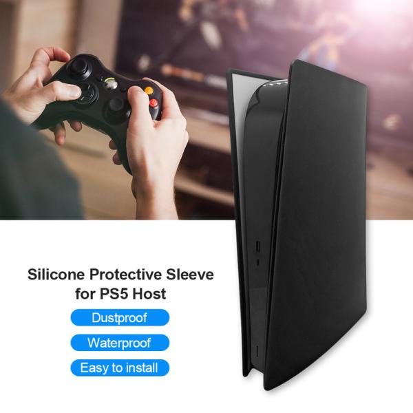 Non-slip Playstation5 Game Machine Dust Shell Waterproof Protective Silicone Cover Host Ps5 Controller Panel Skin Case Game Accessories