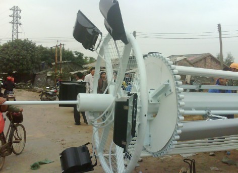 galvanized telecom satellite tv broadcasting monopole steel tower