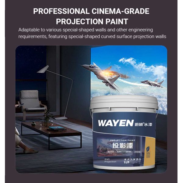 Water-based Projection Paint True Color Presentation Water-soluble and Pollution-free Wall Projection Coating for Home Theaters