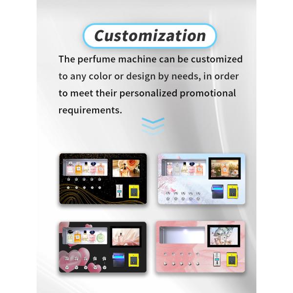 Fragrance Sample Spray Vending Machine 43 Inch Ads Screen Standing Perfume Vending Machine