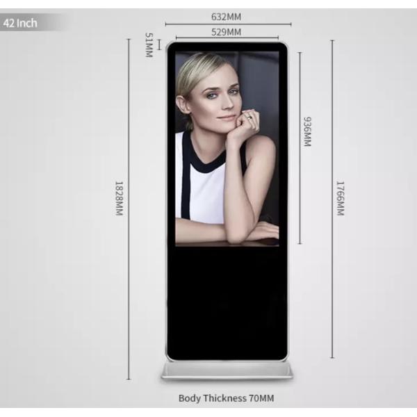 Shopping Mall Vertical Digital Signage Kiosk Interactive Touch Screen Kiosk On Wheels