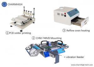 China Stencil Printer 3040 / CHMT48VB+ Vibration Feeder , SMT PCB Assembly Line / Reflow Oven BRT-420 on sale