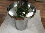 mirror silver stainless steel table base modern metal round coffee table