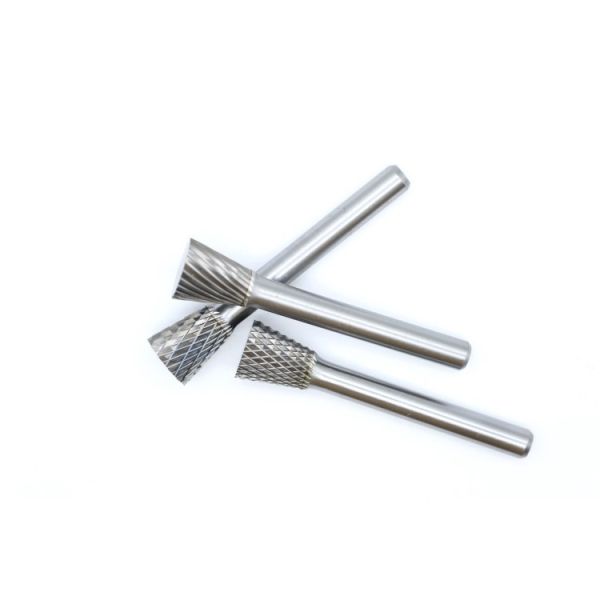 SN-4M Inverted Cone Shape Double Cut Carbide Burr - For Internal Reaming and Reverse Slope Machining