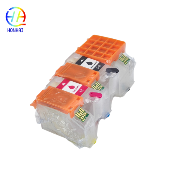 High Yield Refillable Ink Cartridge with Smart Auto-Reset Chip and Fade-Resistant Ink for Epson Printers