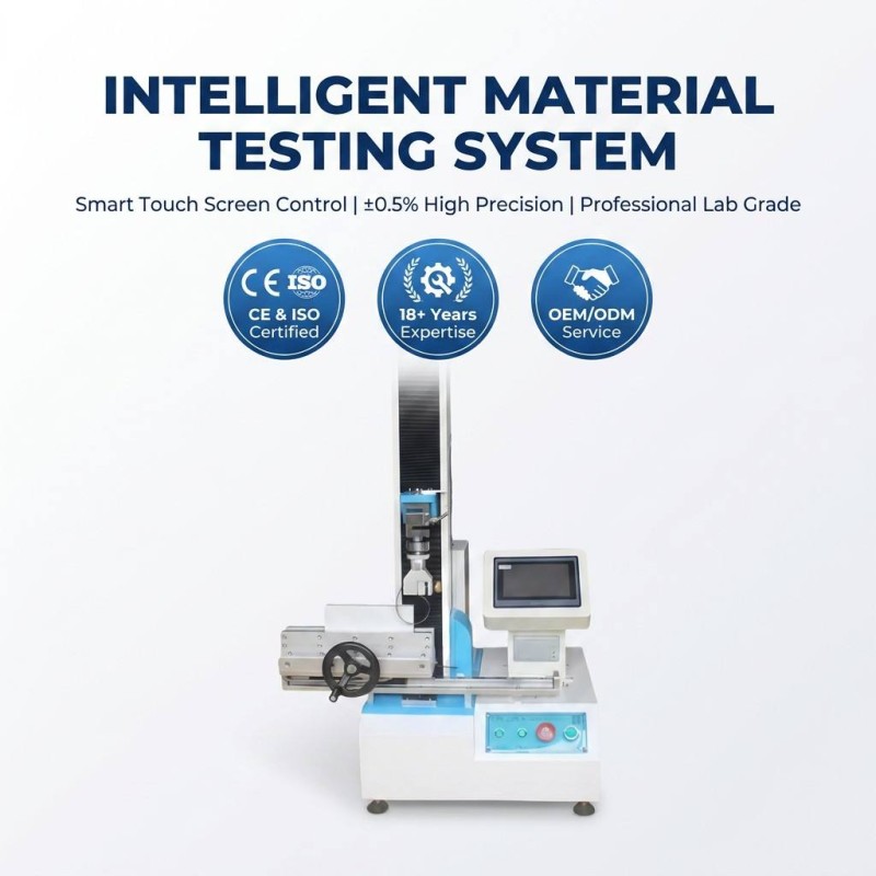 Touch Screen Single Column Tensile Tester Vertical Compression Bending Test Equipment for Packaging Bag Label