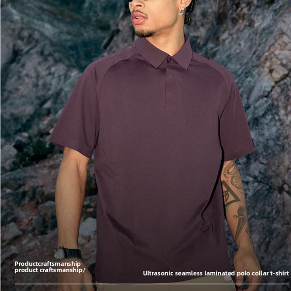 Customizable Sporty Blank Men's Solid Mint Knitted Short-Sleeve Shirt Quick Dry Breathable New Arrival Spring/Summer 2026