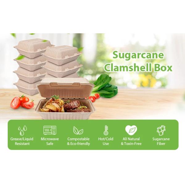 Biodegradable Sugarcane Pulp Tray 3 Compartment Disposable Tableware for Snacks Candies Hamburgers Cookies Pet Food Milk