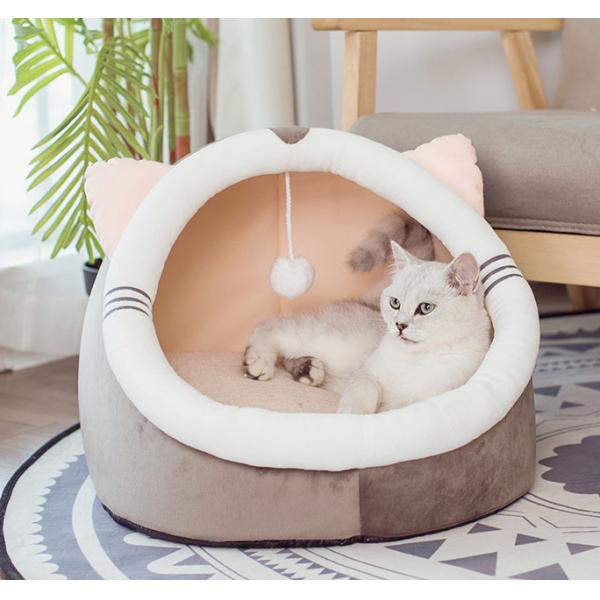 Small Dog Bed With Anti-Slip Bottom Cotton Cat Bed For Indoor Cats