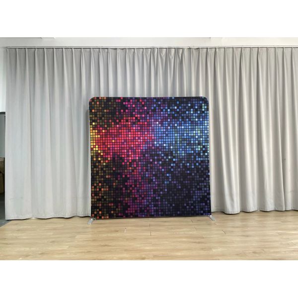 7.6X7.6ft Pillowcase Backdrop Four Stretch Fabric Covers Photo Booth Display