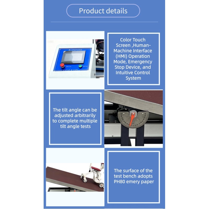 Child Stroller Slope Stability Test Bench Baby Stroller Tilt Test Bench Stroller Stability Testing Machine
