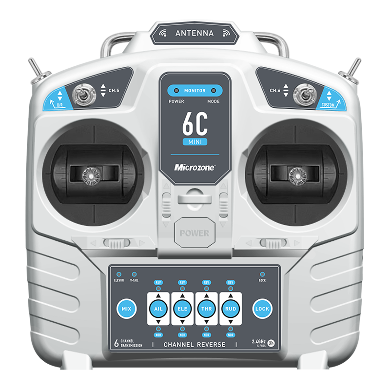 MicroZone MC6C Mini V2 2.4G 6CH Controller Transmitter W/ Receiver Radio System For RC Airplane Drone Multirotor Helicopter Boat