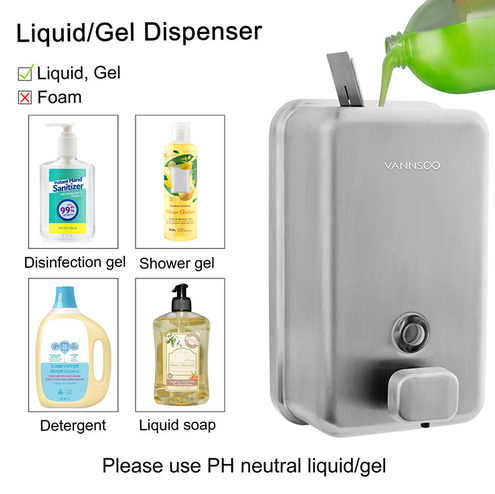 1100ml Wall Mounted Automatic Soap Dispenser Bathroom Accessories For Public Toilets
