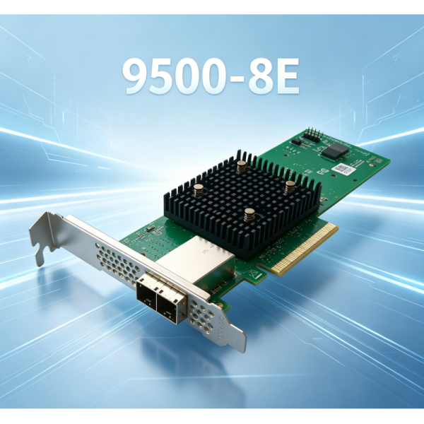High-Performance 9500-8e Tri-Mode Host Bus Adapter With SAS 3808 Controller