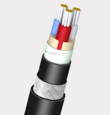 Steel Mesh Armoured Double Sheathed Marine Power Cable With Tinned Copper Conductor