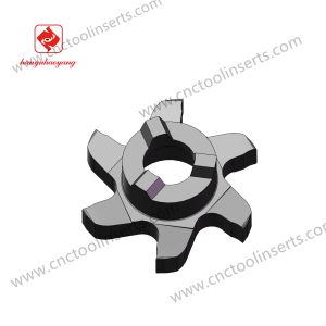 Yellow PVD Coated CNC Milling Insert Model HYMG3208-3.0 HYB208A, Grooving