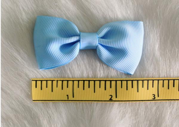 Quality Blue Fabric Polyester Grosgrain hair clip bow for girls headwear accessories for sale