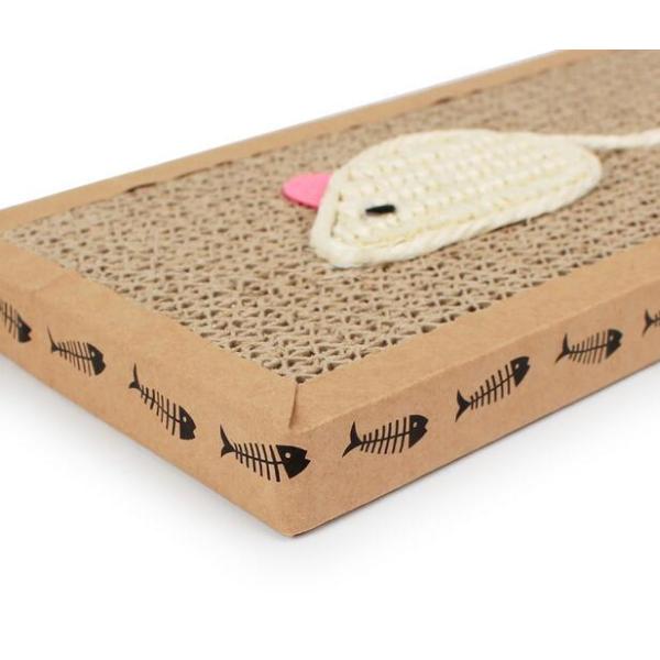 Flat Sturdy Fish Shaped Cat Bed Environmentally Friendly Practice Strong Claws