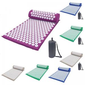 China Acupressure Relieve Stress Back Spike Mat , Yoga Massage Mat With Pillow on sale