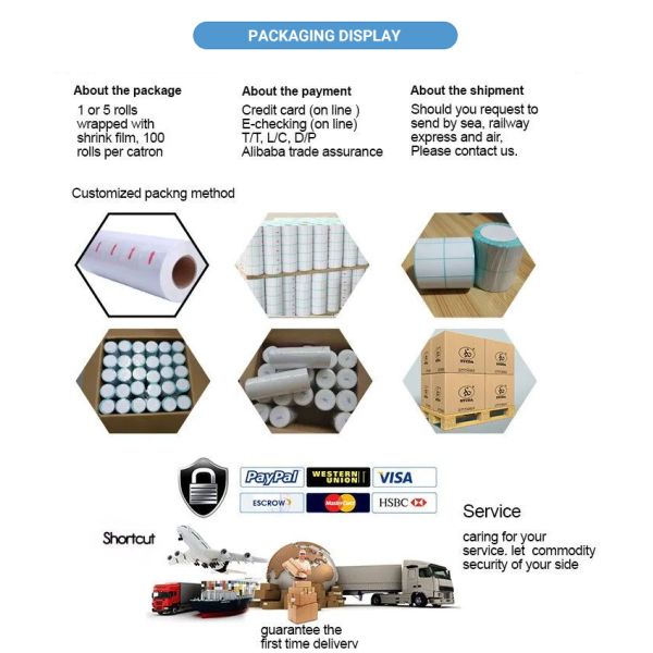 Waterproof A4 Label Stickers with Strong Adhesive and Customizable Size for Logistics and Supermarket Use