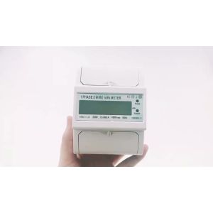 Factory Supply 4P Din Rail 1 Phase 2 wire Digital LCD Electric Power Energy