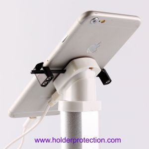 Mobile phone charger display alarm stand with Adjustable mechanical Clamp