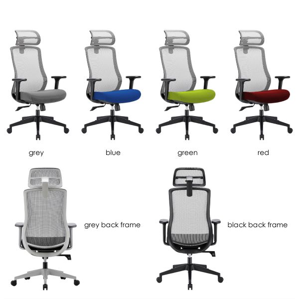Office Furniture High Back Flip up Armrest Ergonomic Swivel Executive Computer Staff Mesh Chairs for Office Work Easy Control