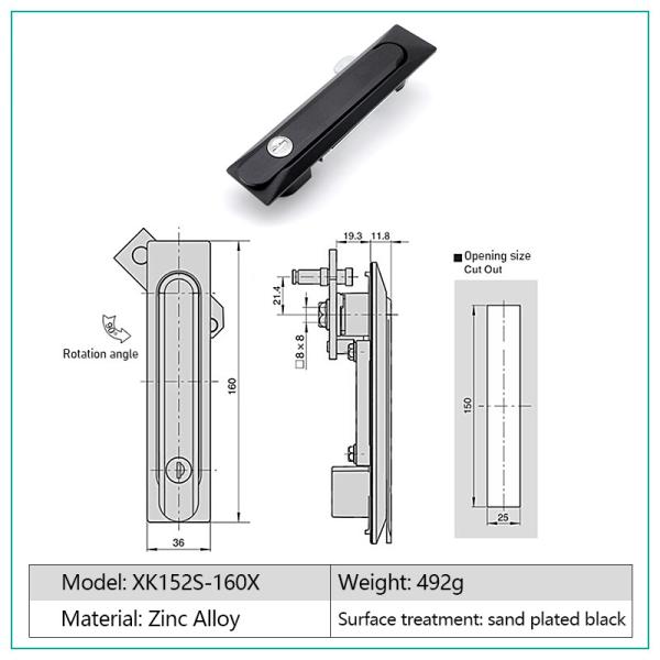 Industrial Panel Board Door Lock For Mechanical Trucks Tool Boxes