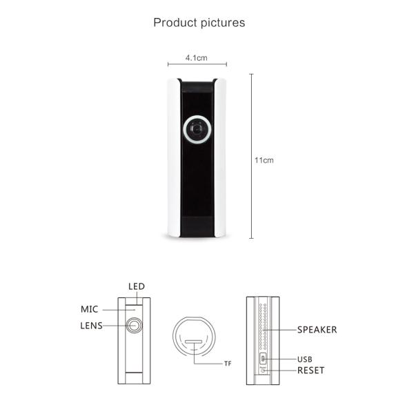 P2P WIFI 180 Degree Wireless Camera / HD Video Fish Eye Home Security Camera