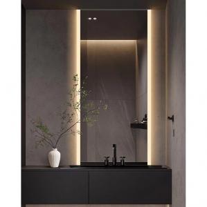 China Smart LED Hotel Bathroom Vanity Mirrors Wall Mounted Frameless Defogger Dimmer on sale