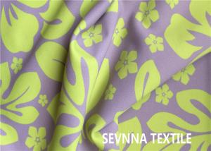 Wholesale Warp Knitted Recycled Swimwear Fabric Poly Elastane Screen Print Flower Design from china suppliers