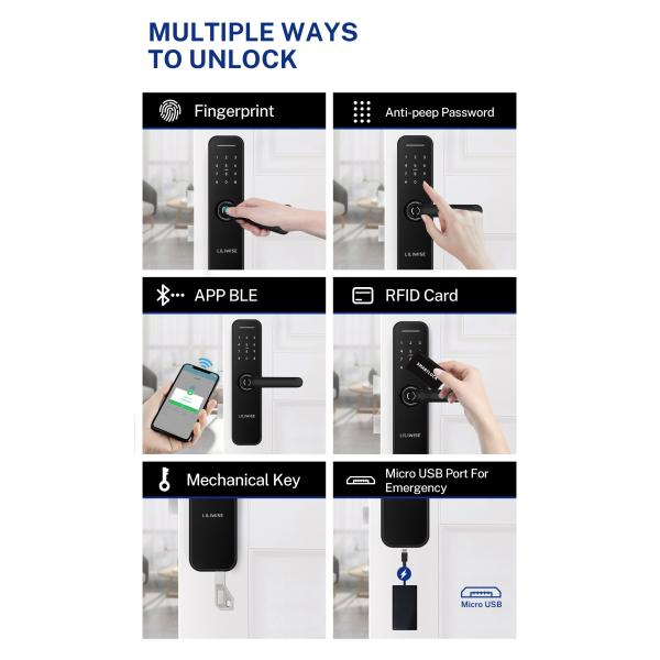 OEM Remote Control Smart Lock Home Security Fingerprint Biometric Door Lock