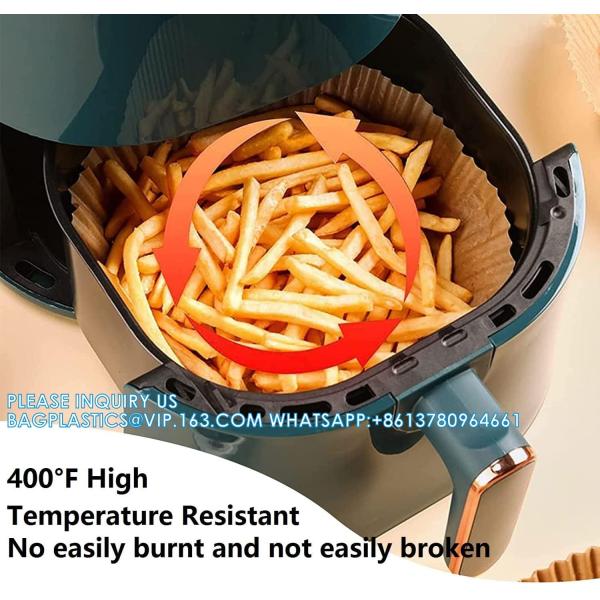 Air Fryer Paper Liners, 100PCS Non-Stick Disposable Liners, Baking Paper For Air Fryer Oil-Proof, Water-Proof