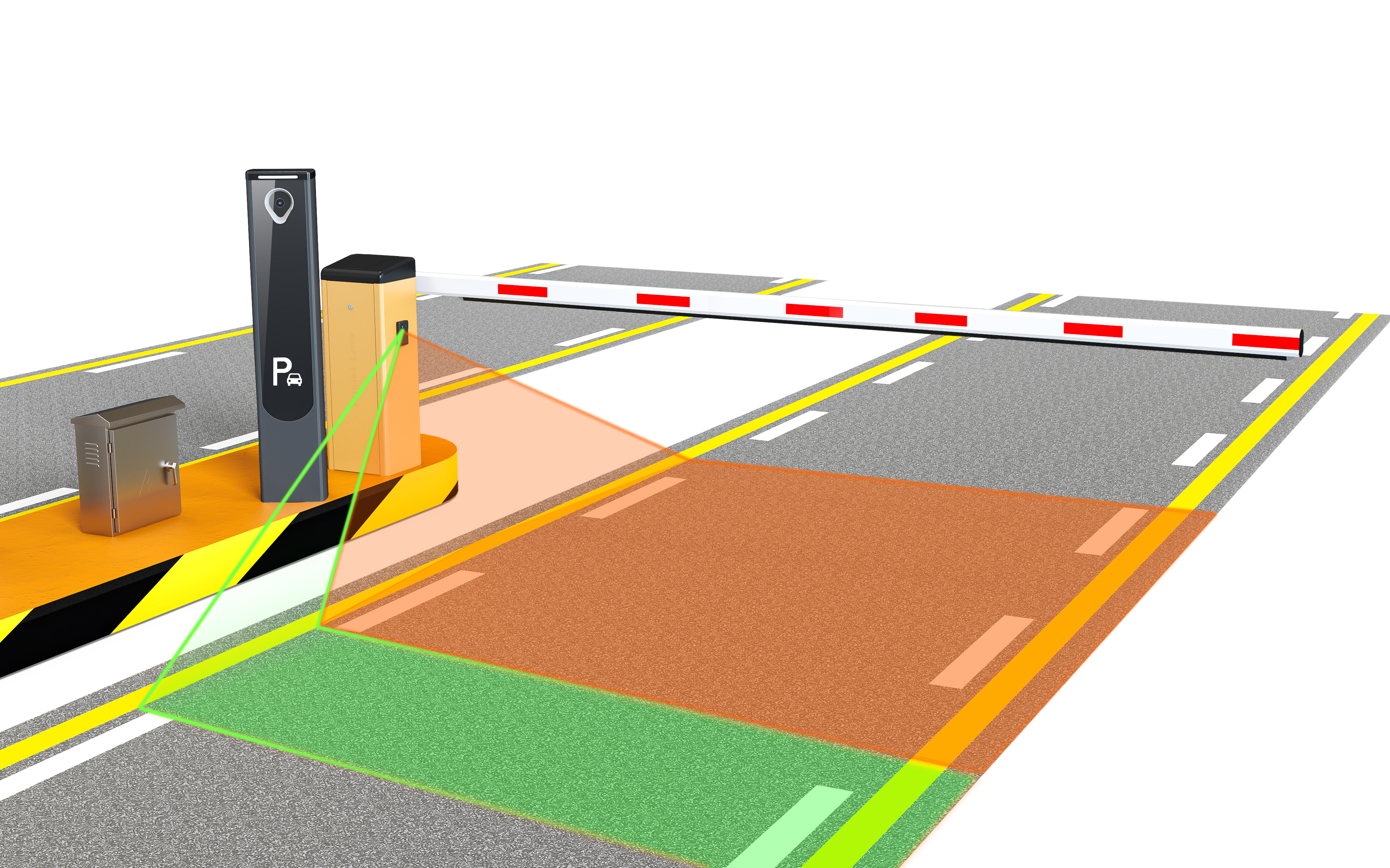Parking Barrier Gate Radar Sensor with 79GHz Frequency IP66 Protection RS485 Output and Bluetooth Setting
