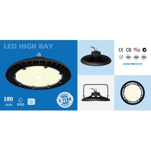 200lm/W Factory Workshop Warehouse 100W LED High Bay Light with 120° Bean Angle 5 Years Warranty
