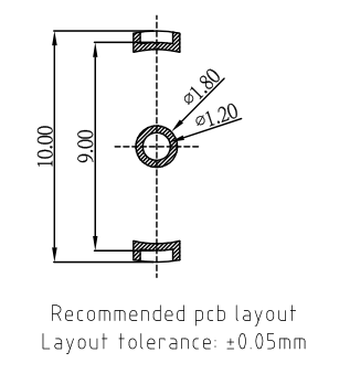 Magnetic DC charging magnet connector 3A strong magnetic LED light dia 10.0mm