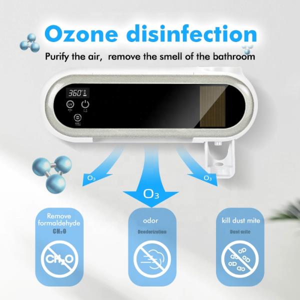 Wall Mounted Rechargeable Solar UV Toothbrush Holder With UV Sterilization