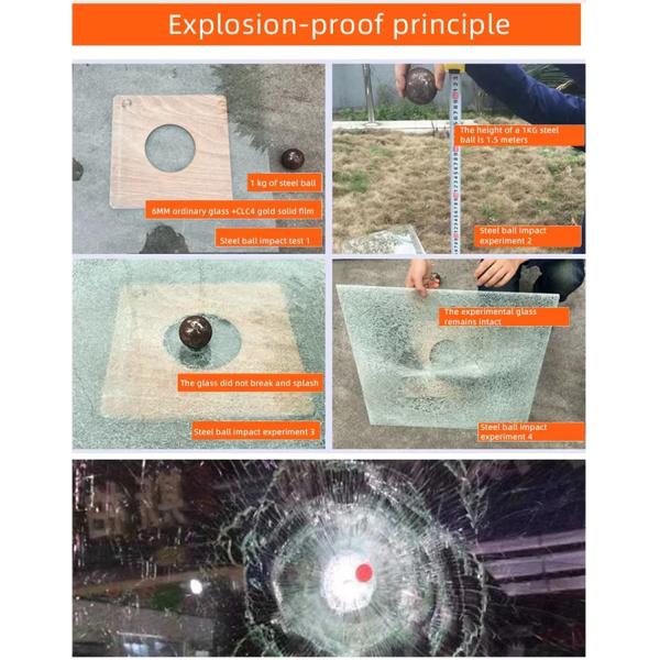 1.52*30M Safety 4mil Transparent Safety Film Explosion-proof Safety Security Window Film Glass Safety Window Film