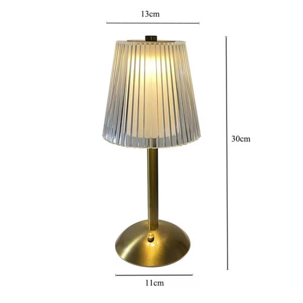 Crystal LED Table Lamp Type C Usb 5v Rechargeable Touch Three Color Dimming