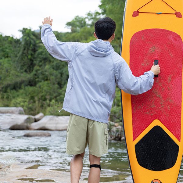 Custom UPF50+ Waterproof Windproof Outdoor Hooded Coat Sun Protection Jacket with Cool Touch