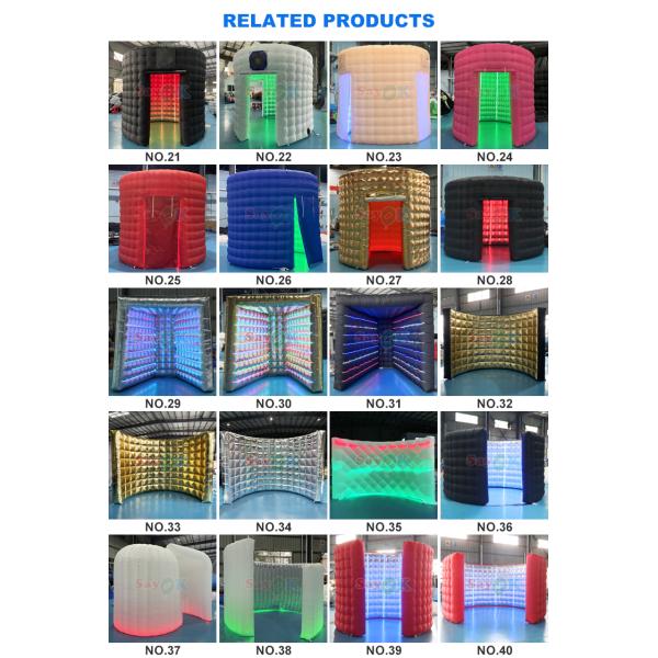 360 Inflatable Photo Booth Wall for Events - Portable LED Enclosure