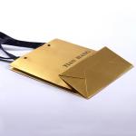 High End Custom Gold Paper Watches Bags Satin Ribbon Rope Logo Printing