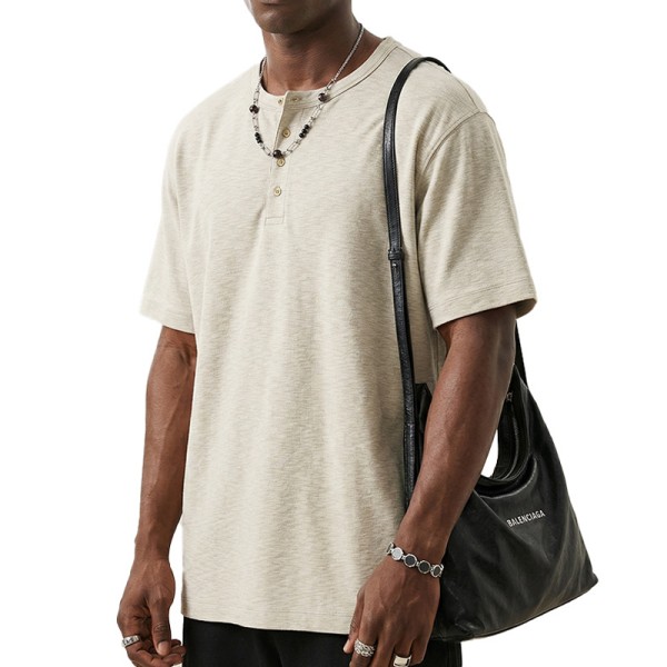 Customizable O-Neck Short Sleeve Knitted Sporty Casual Regular Fit Solid Color T-shirt New Arrival Spring/Summer 2026