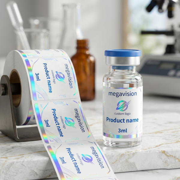 Peptide Vial Labels Custom 5ml 7ml 10ml Pharmaceutical Sample Tracking Direct Factory Price Fast Delivery