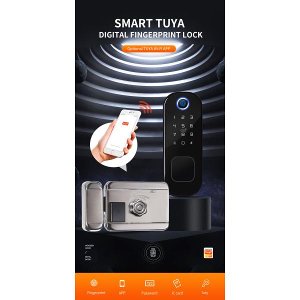 150mm Smart Deadbolt Door Lock Wide Adaptability Double Fingerprint